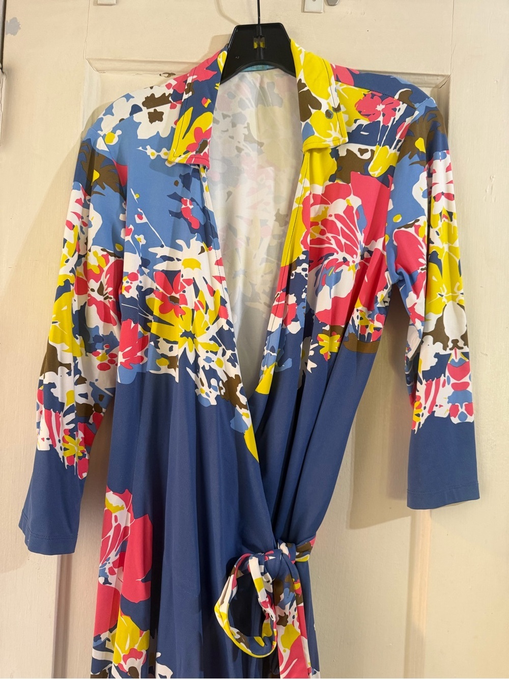 J. McLaughlin Catalina Cloth Wrap Dress M - Picture 6 of 6